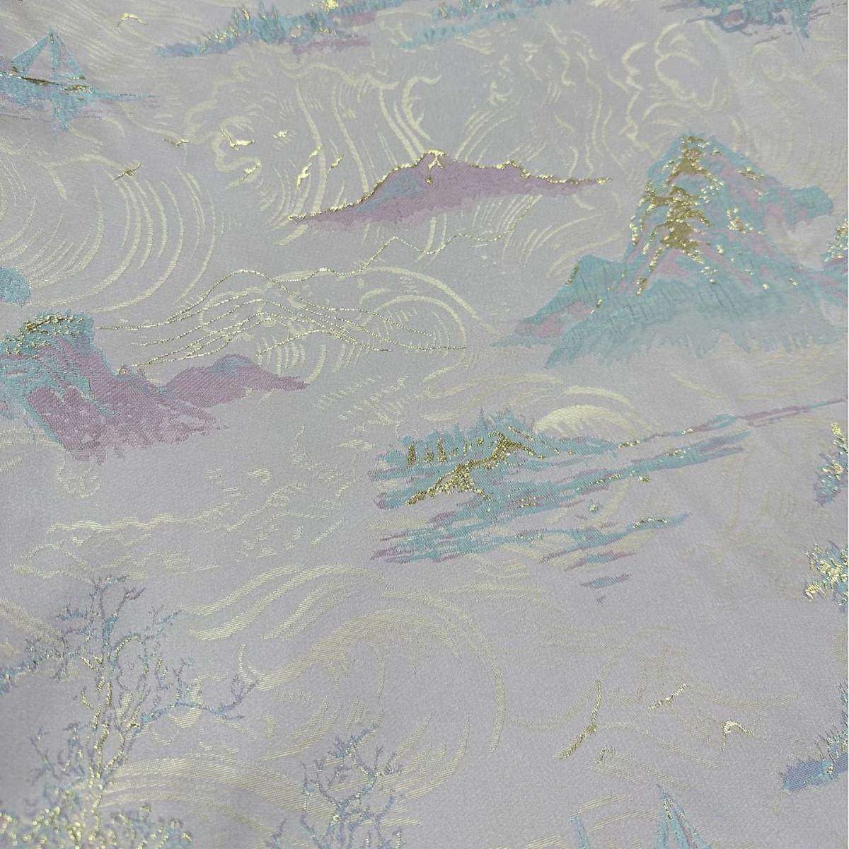 高经缎料山水提花织金布料中国风织金礼服伴娘装旗袍服装面料9907,淘宝优惠券,粉丝福利购,淘宝优惠卷