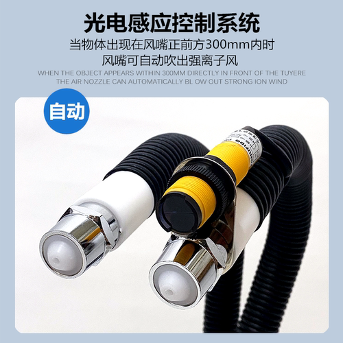ZIDON智东ZSL-080BF离子风蛇自动感应双头高压除尘工业静电消除器 - 图1