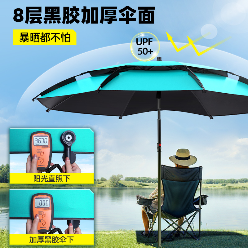 渔之源天幕户外免搭黑胶防晒露营车遮阳伞懒人野营帐篷便携小天幕 - 图1