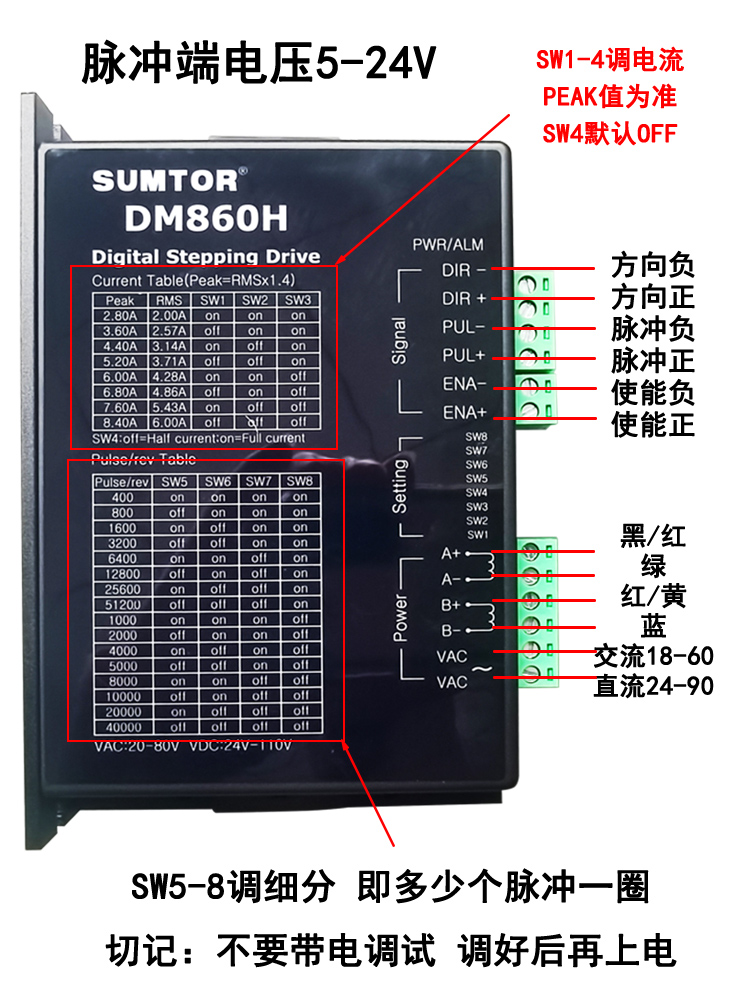 57/86步进电机驱动器DM860H/MA860H/DM556M通用485通讯Ether CAT - 图2