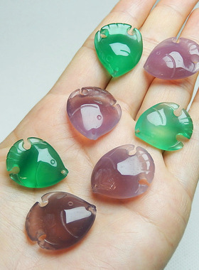 天然多彩玛瑙项链挂件玉吊坠