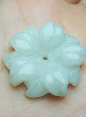 翡翠双层花吊饰汉服腰佩簪花配饰