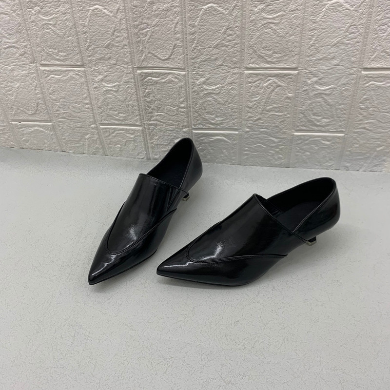 外贸出口纯原欧美风 尖头深口单鞋女中跟软底显瘦百搭纯色小皮鞋,淘宝优惠券,粉丝福利购,淘宝优惠卷