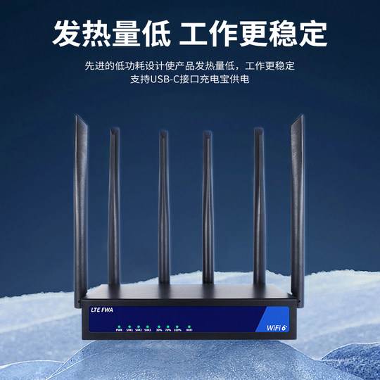 4G无线工业WIFI6双频路由器电信移动随身SIM卡ESIM多卡切换全网通交换机RS485千兆宽带转有线RJ45以太网GPS