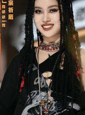 宝石蛇骨链领带项链配饰