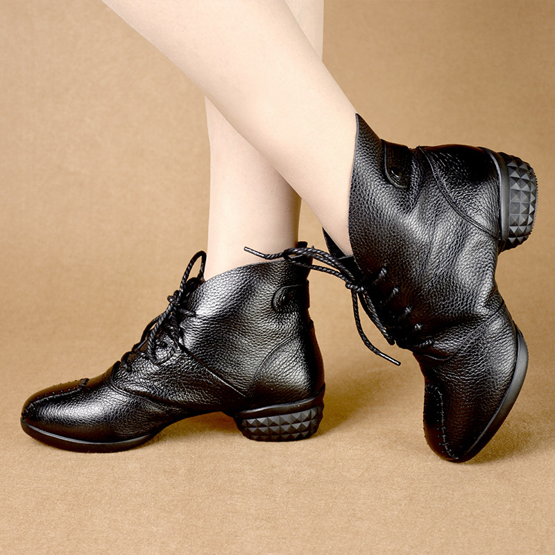 舞蹈鞋女广场舞真皮春秋意中飞广场舞鞋水兵舞鞋软底舞靴跳舞女鞋,淘宝优惠券,粉丝福利购,淘宝优惠卷