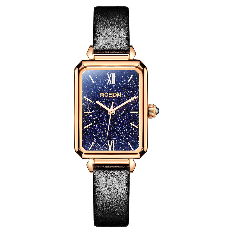劳士顿ins风轻奢简约气质复古手表 rosdn劳士顿兰蒂克国产腕表