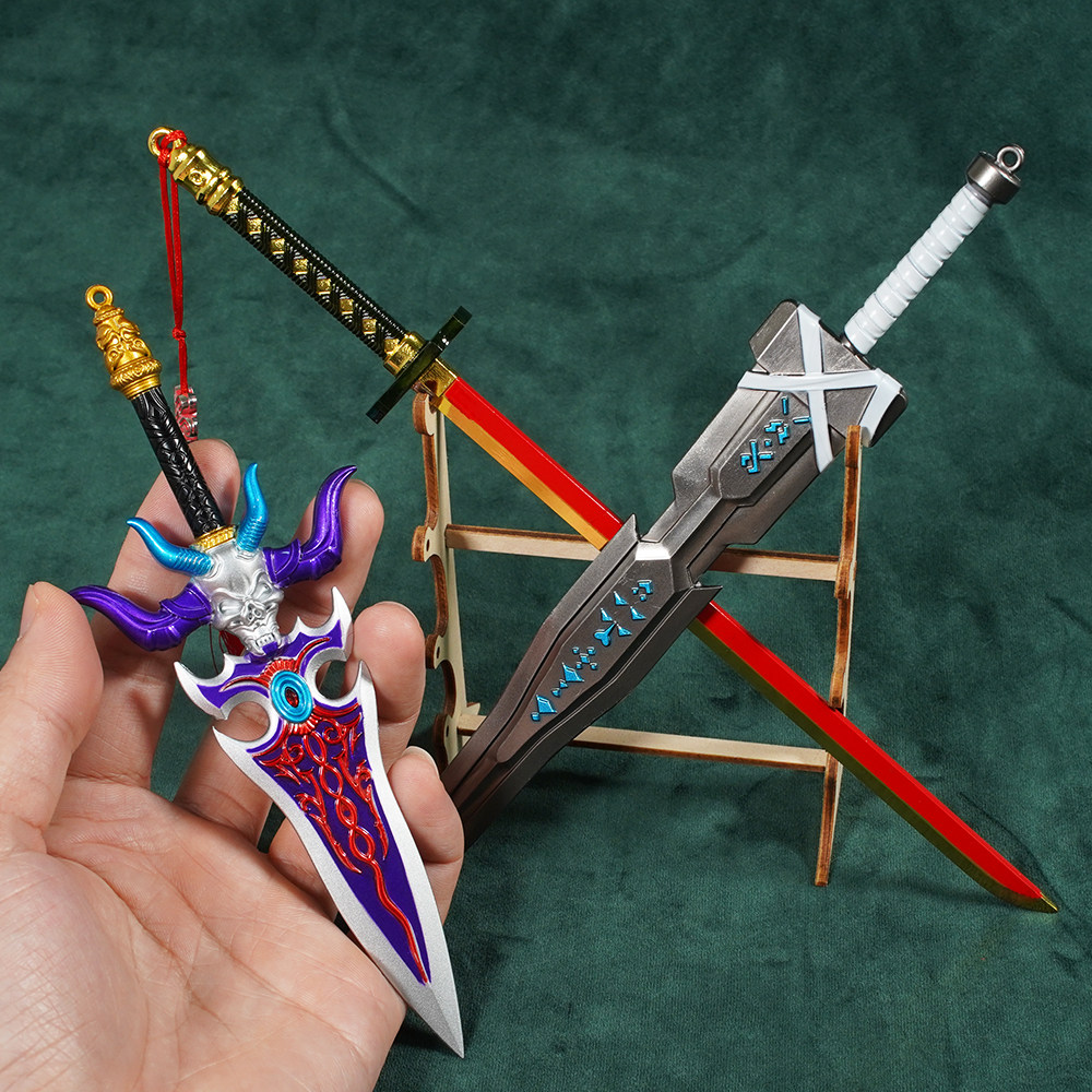 DNF起源地下城与勇士合金属武器模型摆件魔剑泰拉石刀周边未开刃