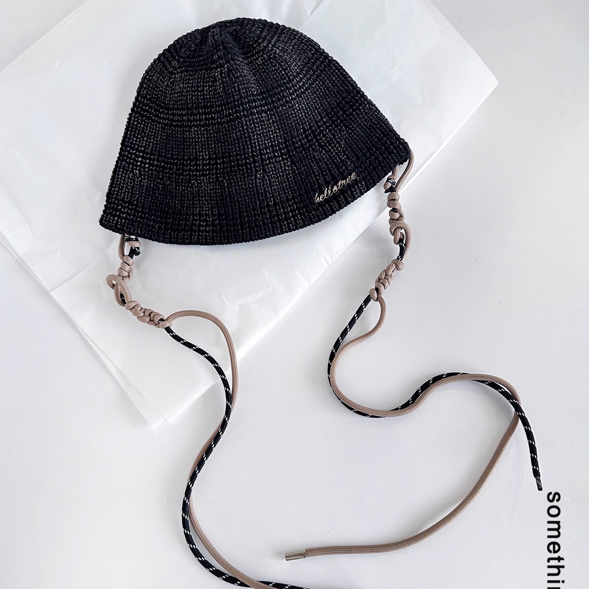 郑佰万 韩版休闲针织帽25秋冬百搭时髦保暖渔夫帽女显脸小毛线帽 - 图0