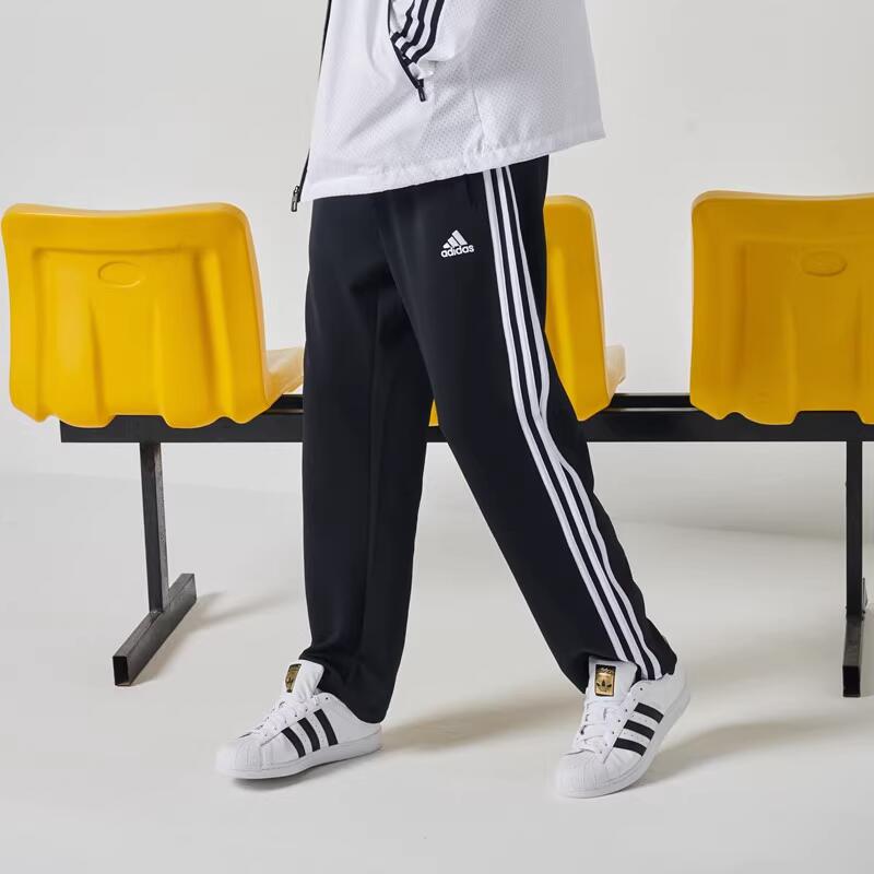 adidas阿迪达斯春秋休闲运动长裤男款三条杠束脚卫裤子TR30P1R-BW