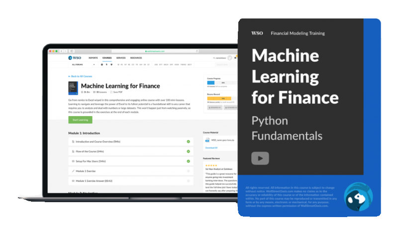 WSO Machine Learning for Finance Applied Machine learnin学习-图0