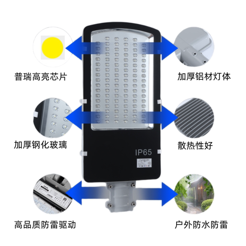 LED户外小金豆路灯头30W40W50W120w小区庭院220v工厂广场道路灯 - 图1