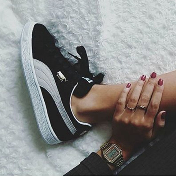 Puma Suede Classic彪马男女黑白休闲板鞋352634-03-01-374915-01 - 图2