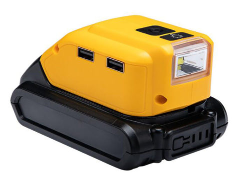 适用得伟Dewalt 20v电池两个USB 端口输出5V 2.1A和12V2A和3W LED - 图3