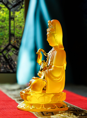 精美造像水琉璃观音菩萨佛堂摆件