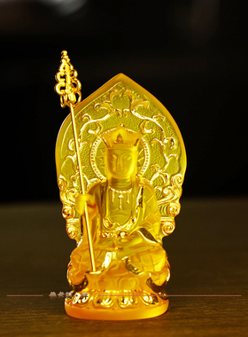 水琉璃佛堂居家供奉地藏菩萨佛像