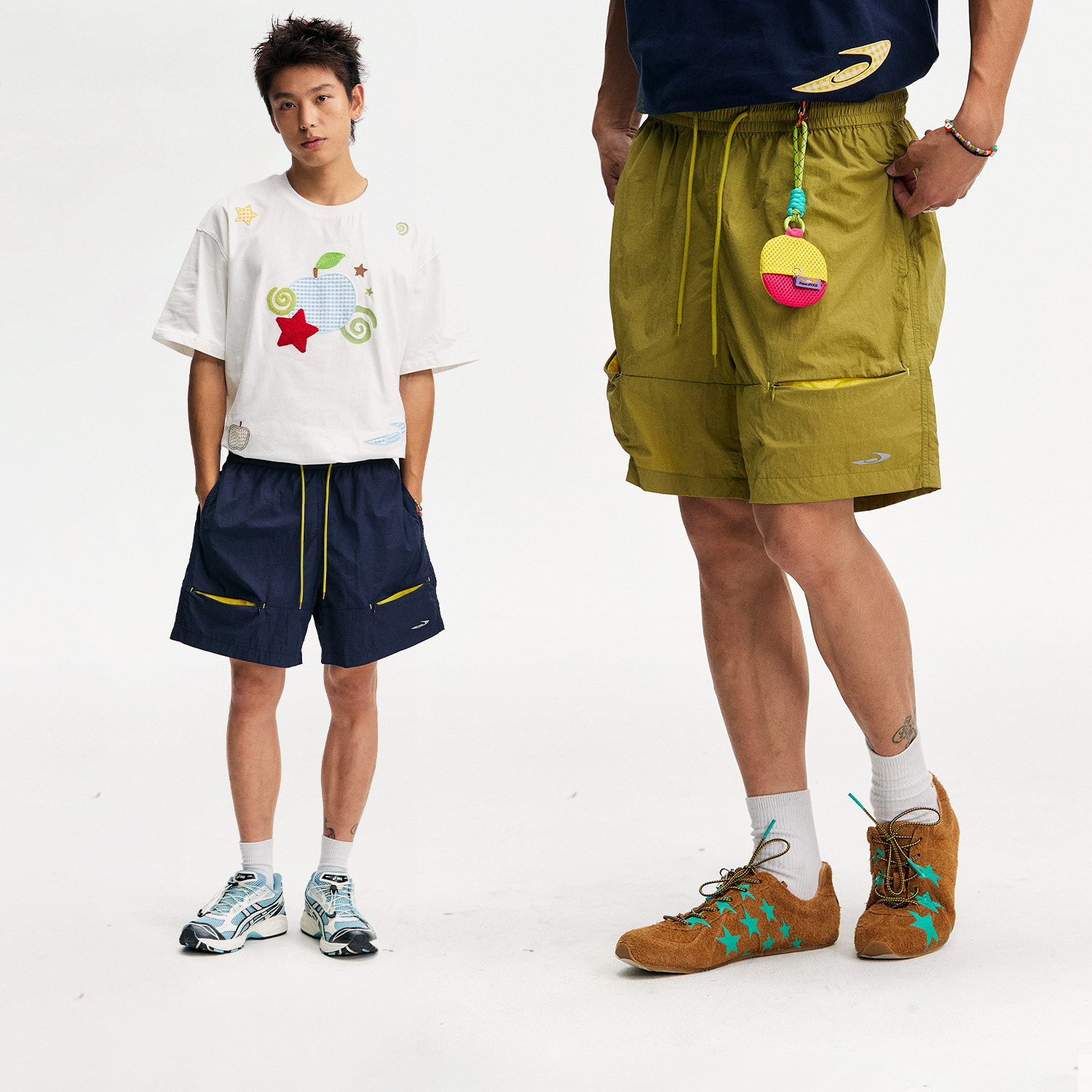 江南先生NewJNXS轻薄防水短裤反光印花夏季撞色宽松挺括梭织裤男,淘宝优惠券,粉丝福利购,淘宝优惠卷