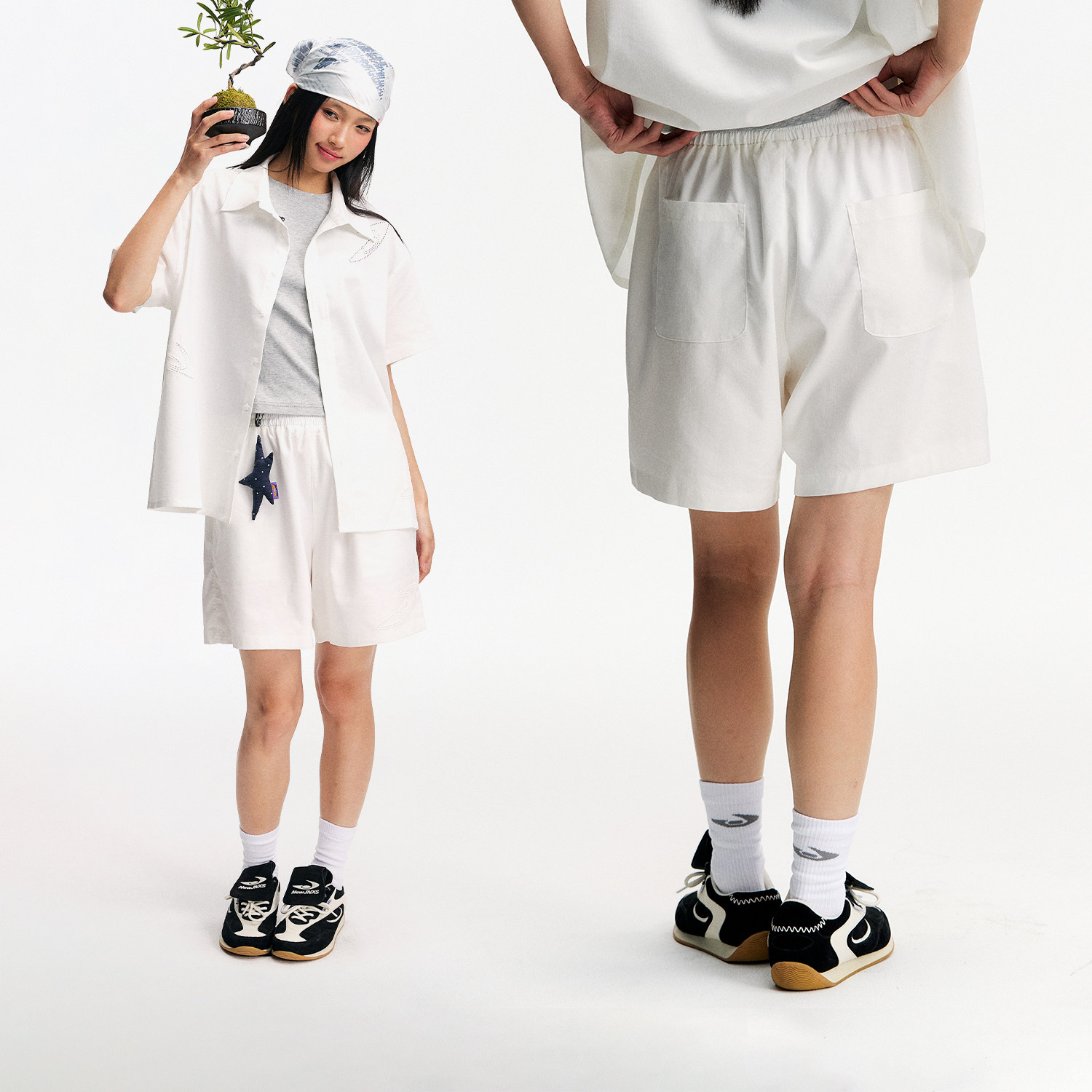 江南先生NewJNXS莱赛尔吸湿透气五分裤亚麻激光镂空绣花短裤男女,淘宝优惠券,粉丝福利购,淘宝优惠卷