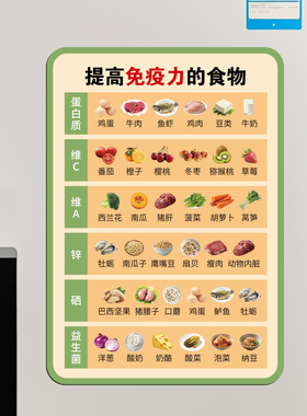小红书热推健康营养食物冰箱贴