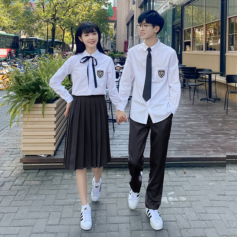 初中生班服套装英伦学院风校服中学生衬衫百褶裙合唱朗诵演出服