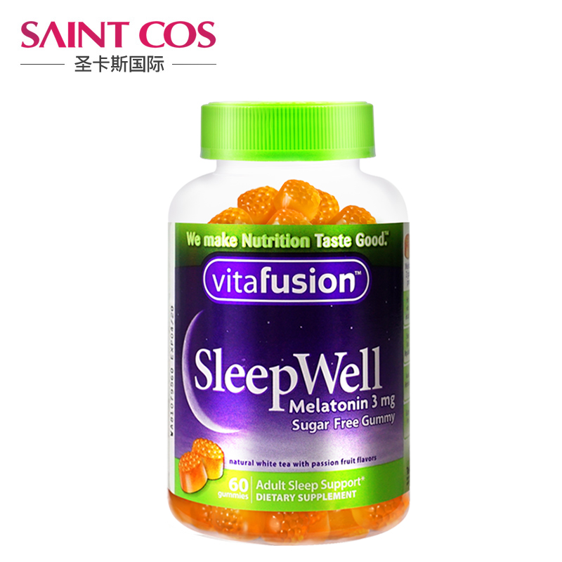 圣卡斯国际海外专营店褪黑素 SleepWell退黑色素睡眠糖安瓶美国助眠软糖褪黑色素vf1