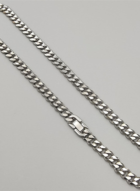 简约钛钢古巴链男女项链朋克百搭