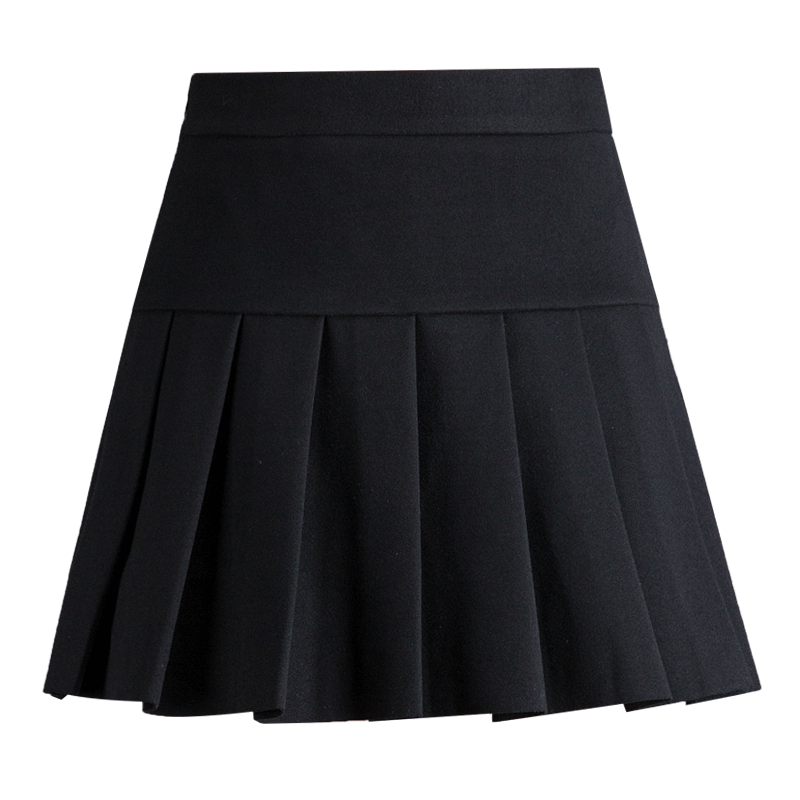 秋冬2020新款高腰显瘦黑色半身裙 珂妃娅半身裙