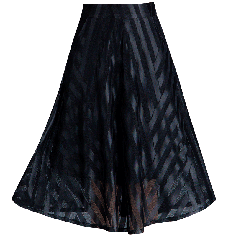 黑色网纱裙夏季2020新款中长款长裙 珂妃娅半身裙