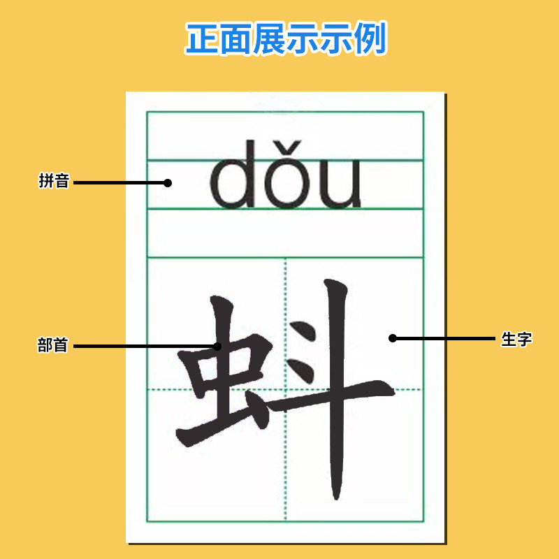 二年级上下册教师专用教具生字大卡片小学生人教部编版同步识字表写字表生字组词造句卡一二类字学习卡语文老师家长使用