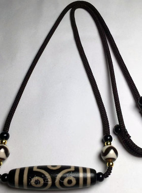 藏传玛瑙六眼天珠吊坠