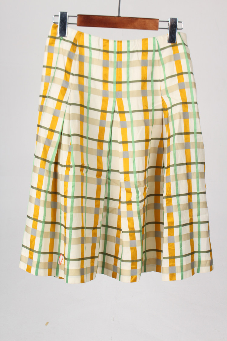 vintage古着日本制夏季高腰复古风中古花色半身裙H732