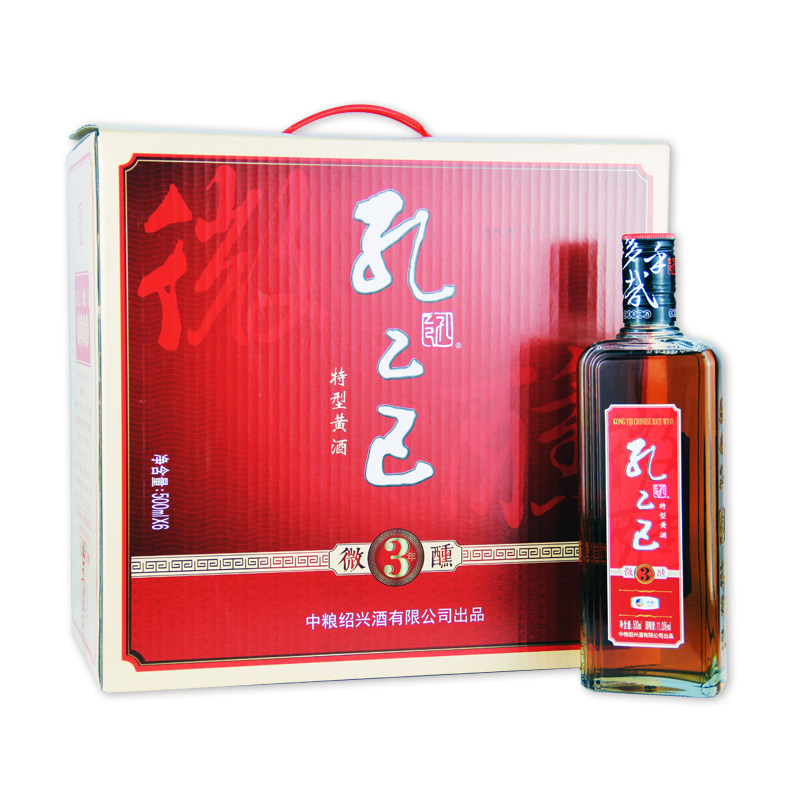 中粮 孔乙己 微醺三年 半干型绍兴花雕酒 500mL*6瓶整箱 天猫优惠券折后¥69包邮(¥299-230)