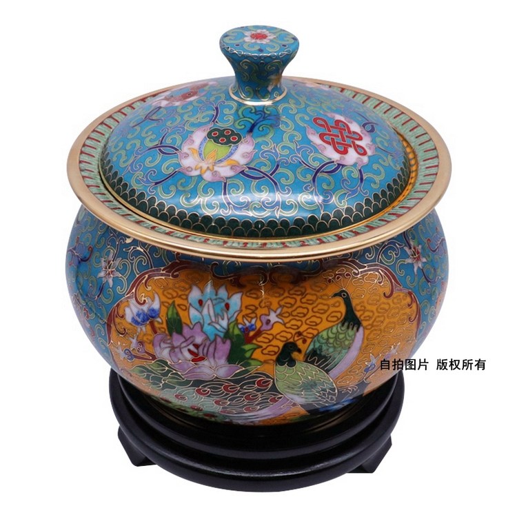 北京景泰蓝铜胎掐丝珐琅仿古收纳罐大圆罐家居摆件茶叶储存罐坛子,淘宝优惠券,粉丝福利购,淘宝优惠卷