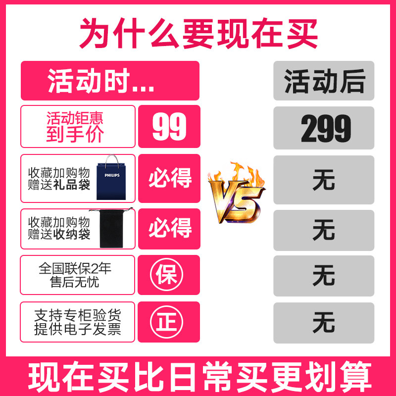 飞利浦电动男士充电式剃正品胡须刀 philips飞浦剃须刀