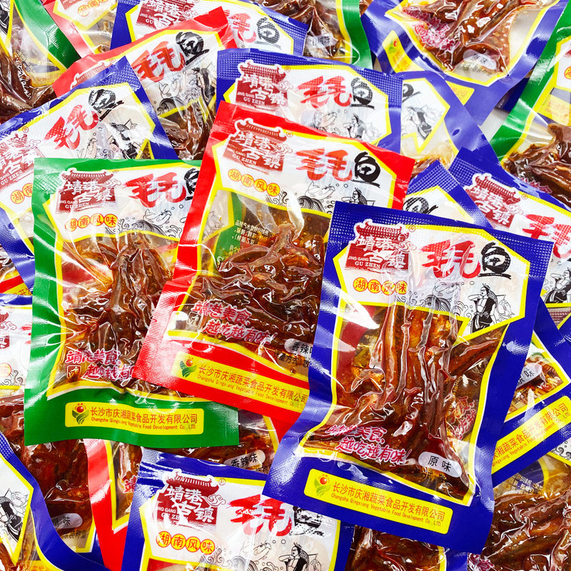 靖港古镇毛毛鱼500g湖南特产小鱼仔香辣山椒麻辣熟食零食小吃年货