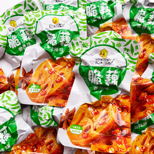 章鸭子脆藕散称500g小包装湖南零食小吃休闲食品蔬菜香辣黑鸭常德 - 图3