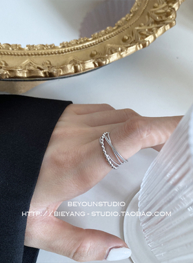 别样交错多层缠绕网红潮流女戒
