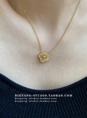 ZUORAN 四叶花卉时尚设计纹理气质ins简约花草百搭网红项链193