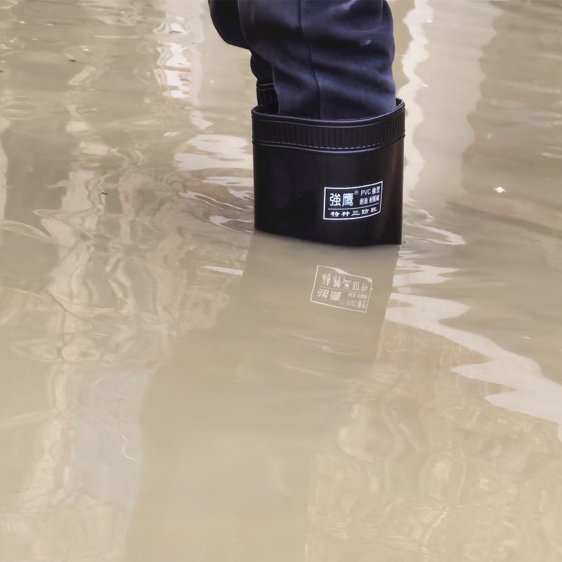 耐用防滑中筒长筒套鞋工地雨鞋牛筋雨靴穿不烂男女耐穿雨鞋劳保鞋-图2