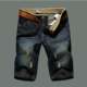 Denim summer straight cropped mid-length pants, thin and wear-resistant