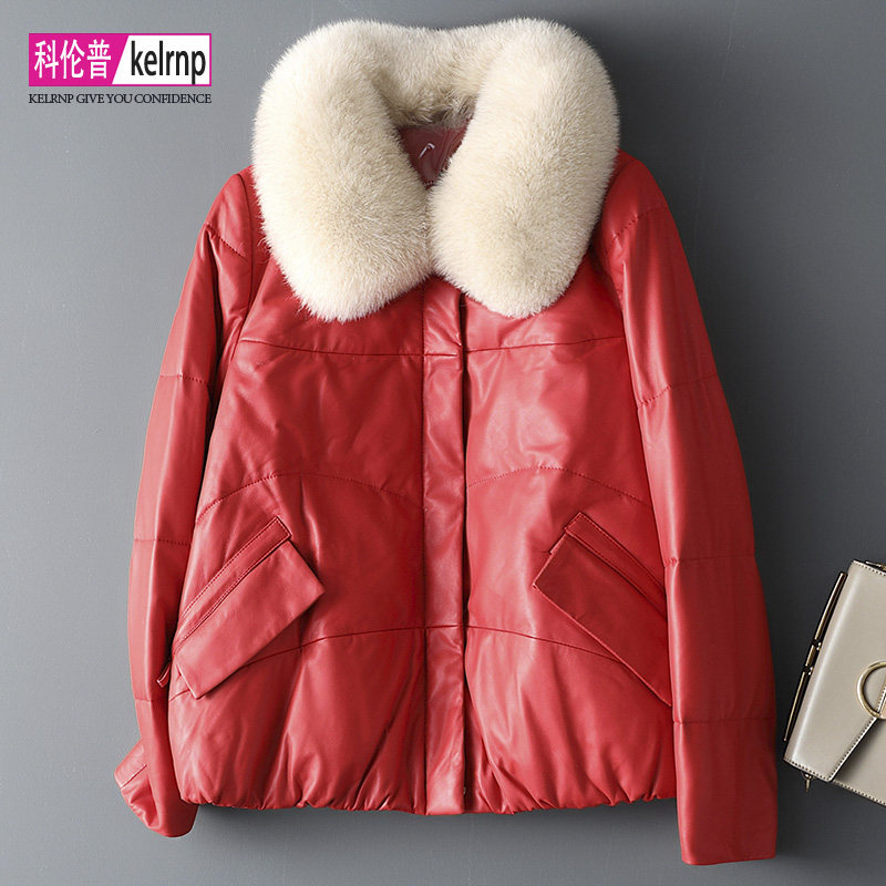 真皮羽绒服女短款2025新冬韩版显瘦减龄狐狸毛领海宁绵羊皮衣外套,淘宝优惠券,粉丝福利购,淘宝优惠卷