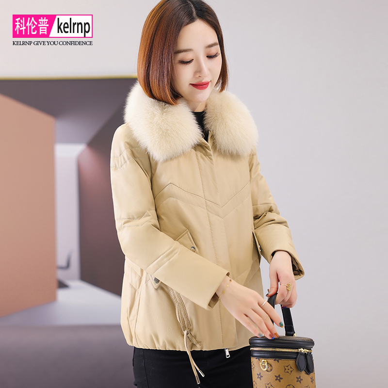 真皮羽绒服女短款2025冬新狐狸毛领显瘦保暖洋气海宁绵羊皮衣外套,淘宝优惠券,粉丝福利购,淘宝优惠卷