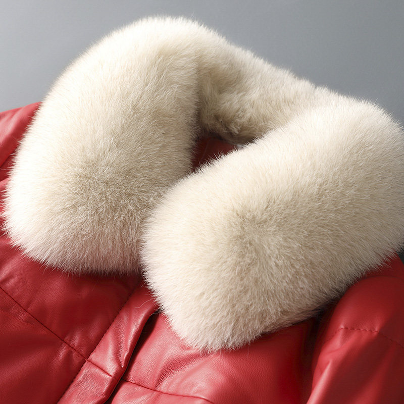 真皮羽绒服女短款2025新冬韩版显瘦减龄狐狸毛领海宁绵羊皮衣外套,淘宝优惠券,粉丝福利购,淘宝优惠卷