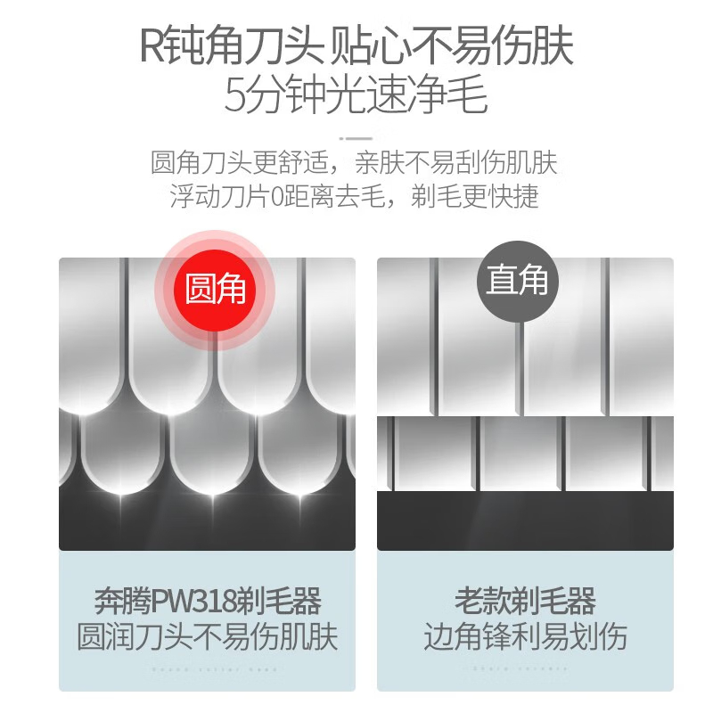 奔腾电动剃毛器女士私密处刮毛刀阴腋毛脱毛神器去腿毛专用送女生-图0