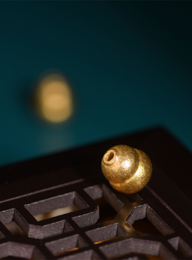手工錾刻古法黄金奶瓶葫芦隔珠