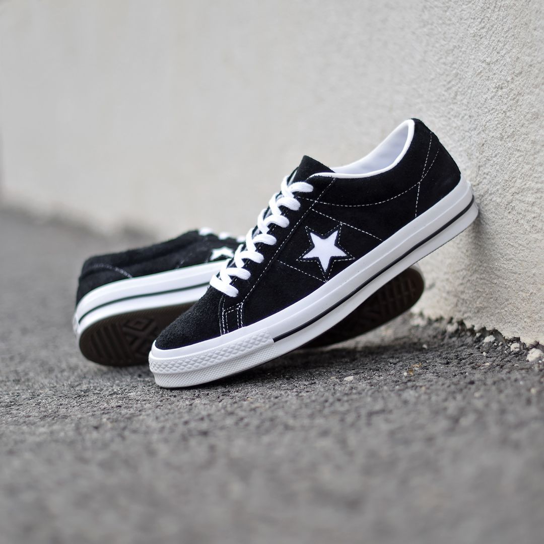 匡威CONVERSE JACKSTAR 黄色灰色翻毛皮两杠一星帆布鞋 163268c - 图1