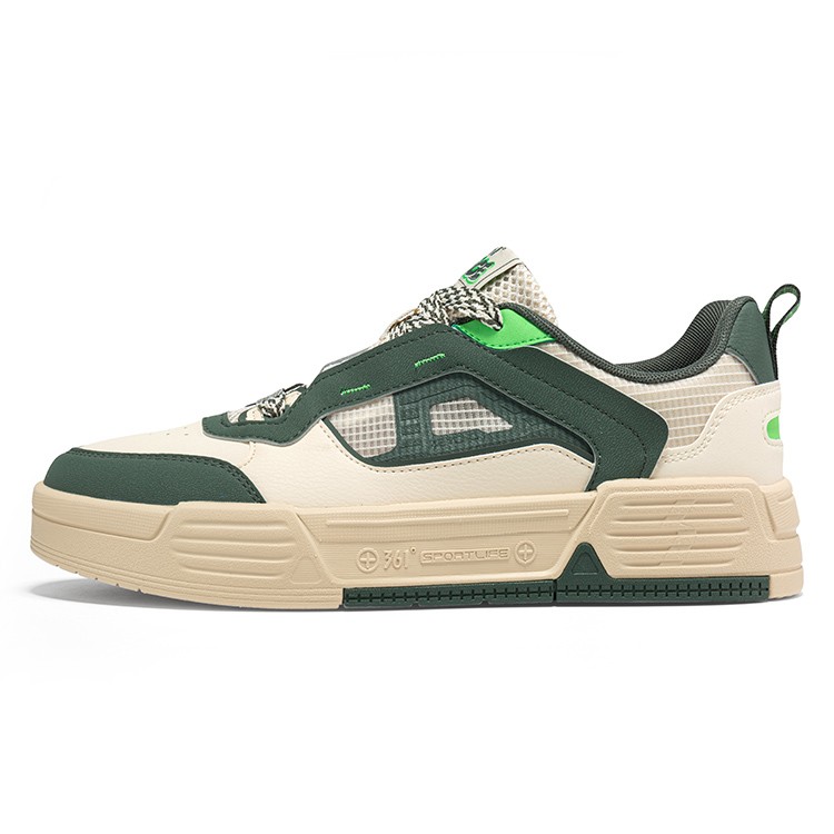 361度男鞋休闲板鞋2025春夏新款361皮面防雨防滑耐磨潮经典运动鞋 - 图3