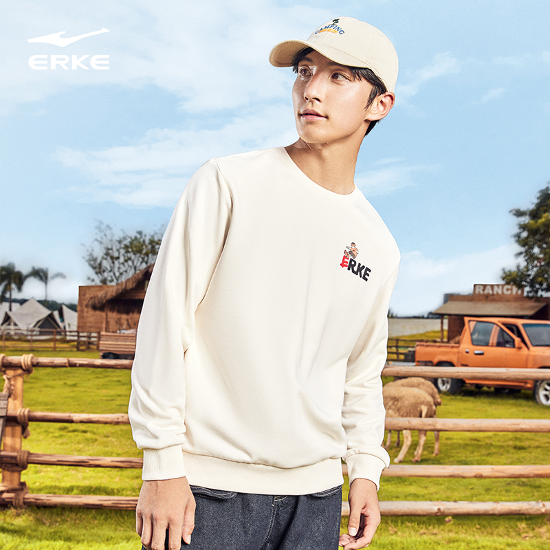 滑板鸿星尔克男套头卫衣2025春红星旗舰店官网官方新款正品