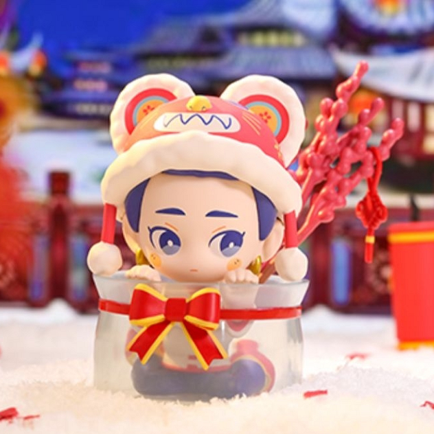 非人哉发呆哪吒十二时令花盲盒正版泡泡玛特银柳红杏桃花可爱手办