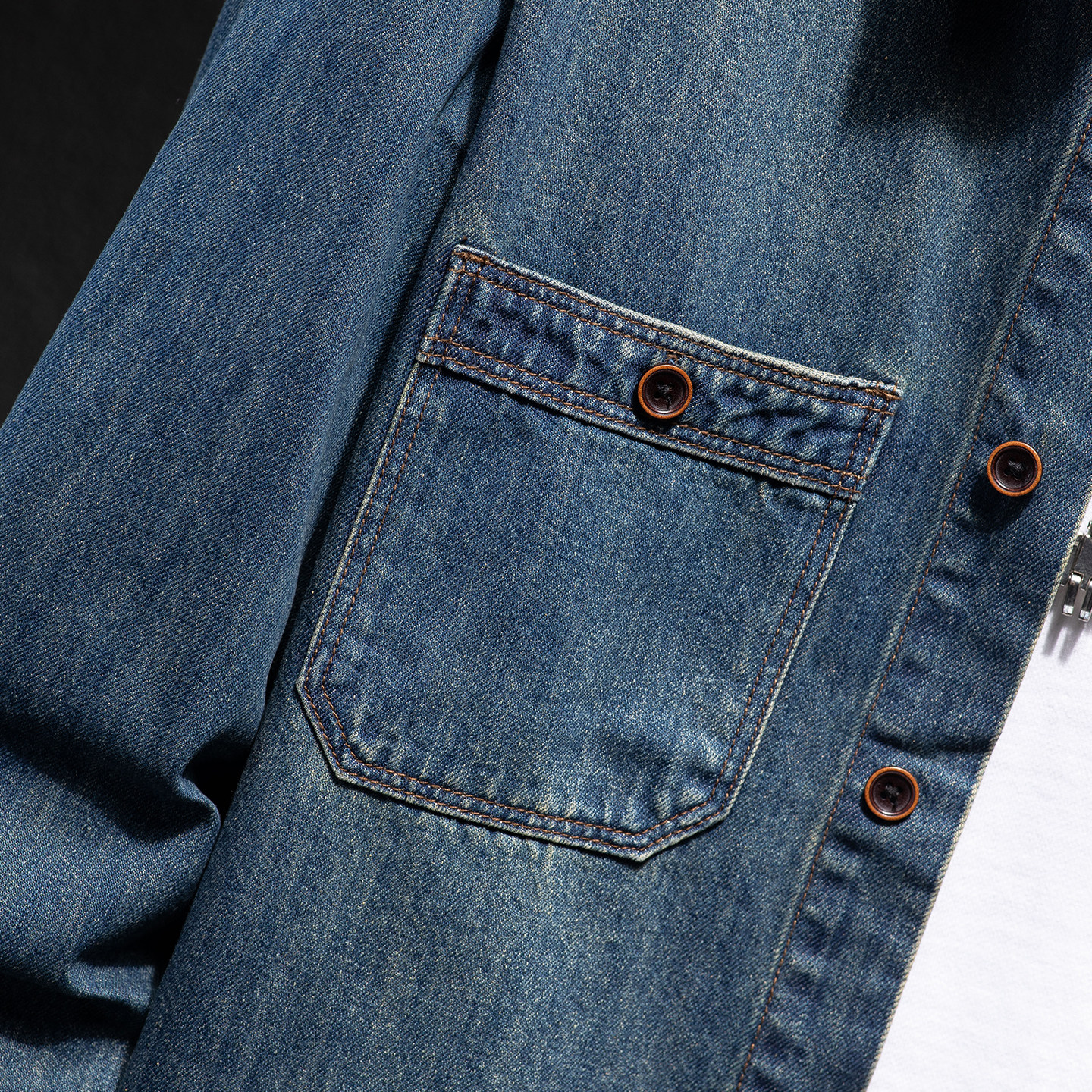 2025新款秋季牛仔衬衫男宽松休闲长袖衬衫潮流水洗男装寸衣痞帅,淘宝优惠券,粉丝福利购,淘宝优惠卷